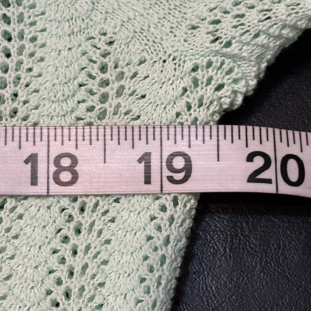 J. Crew Pointella Mockneck Knit Sweater size Large mint green color